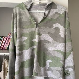 Aerie camo oversized crop
